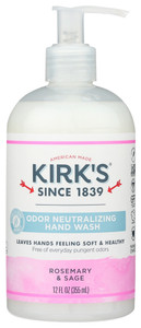 Kirk`s, Odor Neutralizer Hand Soap Rosemary And Sage, 1 Each, 12 Oz Kirk`s, Odor Neutralizer Hand Soap Rosemary And Sage, 1 Each, 12 Oz