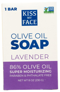 Kiss My Face, Bar Soap Olive And Lavender, 1 Each, 8 Oz Kiss My Face, Bar Soap Olive And Lavender, 1 Each, 8 Oz