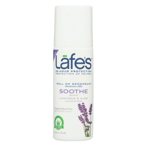 Lafe`s Natural Bodycare, Roll On Deodorant Soothe Lavender And Aloe, 1 Each, 2.5 Oz Lafe`s Natural Bodycare, Roll On Deodorant Soothe Lavender And Aloe, 1 Each, 2.5 Oz