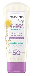 Aveeno Baby Spf#50 Continuous Protect Lotion Sensitive 3Oz Aveeno Baby Spf#50 Continuous Protect Lotion Sensitive 3Oz