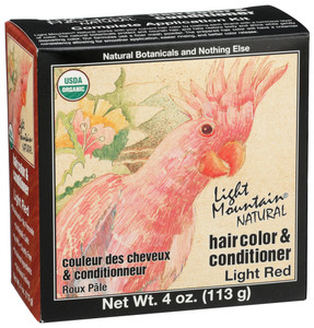 Light Mountain, Organic Hair Color And Conditioner Light Red, 1 Each, 4 Oz Light Mountain, Organic Hair Color And Conditioner Light Red, 1 Each, 4 Oz