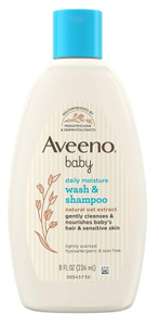 Aveeno Baby Wash & Shampoo Daily Moisture 8Oz Oat Extract Aveeno Baby Wash & Shampoo Daily Moisture 8Oz Oat Extract