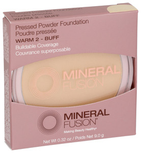 Mineral Fusion, Pressed Powder Foundation Warm-2 Buff, 1 Each, 0.32 Oz
