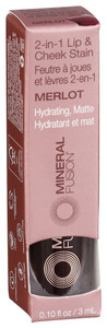 Mineral Fusion, Merlot Cheek Lip Stain, Case Of 1, .1 Fl Oz