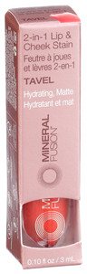 Mineral Fusion, Hydrating Matte Travel 2-in-1 Lip & Cheek Stain, Case Of 1, 0.1 Fl Oz