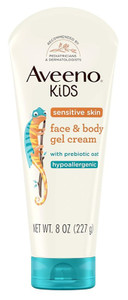 Aveeno Kids Face & Body Gel Cream Sensitive Skin 8Oz Tube Aveeno Kids Face & Body Gel Cream Sensitive Skin 8Oz Tube