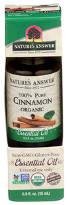 Nature's Answer, Organic Essential Oil Cinnamon, 1 Each, .5 Fl Oz Nature's Answer, Organic Essential Oil Cinnamon, 1 Each, .5 Fl Oz