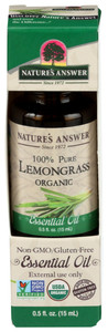 Nature's Answer, Organic Essential Oil Lemongrass, 1 Each, .5 Fl Oz Nature's Answer, Organic Essential Oil Lemongrass, 1 Each, .5 Fl Oz