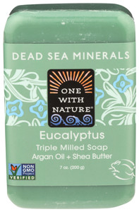 One With Nature, Dead Sea Minerals Eucalyptus Triple Milled Bar Soap With Argan Oil And Shea Butter, One With Nature, Dead Sea Minerals Eucalyptus Triple Milled Bar Soap With Argan Oil And Shea Butter,