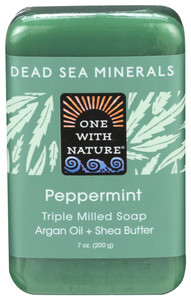 One With Nature, Dead Sea Minerals Peppermint Triple Milled Bar Soap With Argan Oil And Shea Butter, One With Nature, Dead Sea Minerals Peppermint Triple Milled Bar Soap With Argan Oil And Shea Butter,