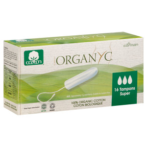 Organyc, Non-applicator Super Tampons, 1 Each, 16 Ct Organyc, Non-applicator Super Tampons, 1 Each, 16 Ct