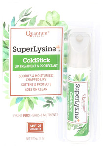 Quantum Health, Super Lysine And Cold Stick Tube Lip Proteor And Cold Sore Treatment, 1 Each, 0.17 O Quantum Health, Super Lysine And Cold Stick Tube Lip Proteor And Cold Sore Treatment, 1 Each, 0.17 O