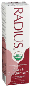 Radius, Organic Toothpaste Clove Cardamom, 1 Each, 3 Oz Radius, Organic Toothpaste Clove Cardamom, 1 Each, 3 Oz