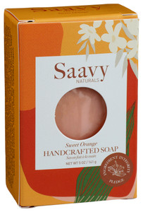 Saavy Naturals, Handcrafted Soap Sweet Orange, 1 Each, 5 Oz Saavy Naturals, Handcrafted Soap Sweet Orange, 1 Each, 5 Oz
