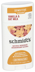 Schmidts, Natural Deodorant Stick Vanilla & Oat Milk, 1 Each, 2.65 Oz Schmidts, Natural Deodorant Stick Vanilla & Oat Milk, 1 Each, 2.65 Oz