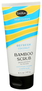 Shikai, Bamboo Very Clean Scrub Refresh Coconut, 1 Each, 6 Oz Shikai, Bamboo Very Clean Scrub Refresh Coconut, 1 Each, 6 Oz