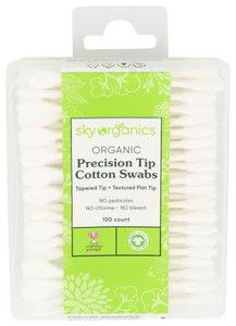 Sky Organics, Organic Precision Tip Cotton Swabs, 1 Each, 100 Ct Sky Organics, Organic Precision Tip Cotton Swabs, 1 Each, 100 Ct