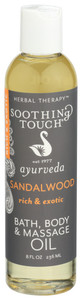 Soothing Touch, Bath, Body And Massage Oil Sandalwood, 1 Each, 8 Oz Soothing Touch, Bath, Body And Massage Oil Sandalwood, 1 Each, 8 Oz