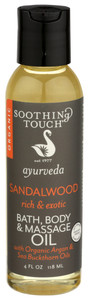 Soothing Touch, Bath Body & Massage Oil Sandalwood, 1 Each, 4 Oz Soothing Touch, Bath Body & Massage Oil Sandalwood, 1 Each, 4 Oz