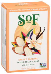 South Of France, Bar Soap Sweet Almond, 1 Each, 6 Oz South Of France, Bar Soap Sweet Almond, 1 Each, 6 Oz