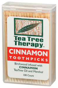Tea Tree Therapy, Toothpicks Cinnamon 100 Toothpicks, Case Of 12, 100 Ct Tea Tree Therapy, Toothpicks Cinnamon 100 Toothpicks, Case Of 12, 100 Ct
