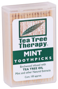 Tea Tree Therapy, Toothpicks 100 Toothpicks, Case Of 12, 100 Ct Tea Tree Therapy, Toothpicks 100 Toothpicks, Case Of 12, 100 Ct