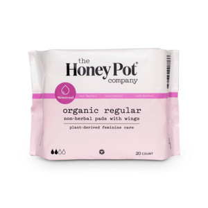 The Honey Pot Company, Organic Regular Non-herbal Pads With Wings Menstrual, 1 Each, 20 Ct The Honey Pot Company, Organic Regular Non-herbal Pads With Wings Menstrual, 1 Each, 20 Ct