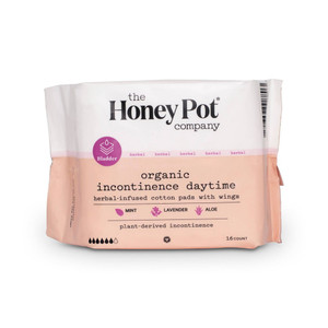 The Honey Pot Company, Organic Incontinence Daytime Herbal-infused Cotton Pads With Wings Mint Laven The Honey Pot Company, Organic Incontinence Daytime Herbal-infused Cotton Pads With Wings Mint Laven