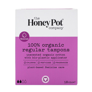 The Honey Pot Company, 100% Organic Regulartampons Unscented Organic Cotton With Bio-plastic Applica The Honey Pot Company, 100% Organic Regulartampons Unscented Organic Cotton With Bio-plastic Applica