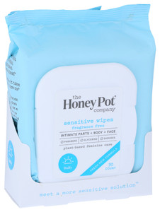 The Honey Pot Company, Sensitive Wipes, 1 Each, 30 Ct The Honey Pot Company, Sensitive Wipes, 1 Each, 30 Ct