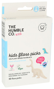 The Humble Co., Kids Mint Floss Picks, Case Of 4, 50 Ct The Humble Co., Kids Mint Floss Picks, Case Of 4, 50 Ct