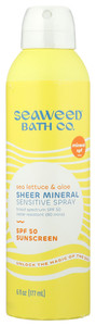 Seaweed Bath Co, Sheer Mineral Sensitive Spray Spf 50, Case Of 1 , 6 Oz Seaweed Bath Co, Sheer Mineral Sensitive Spray Spf 50, Case Of 1 , 6 Oz