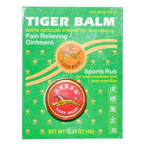 Tiger Balm, Pain Relieving Ointment White Regular Strength, 1 Each, .14 Oz Tiger Balm, Pain Relieving Ointment White Regular Strength, 1 Each, .14 Oz