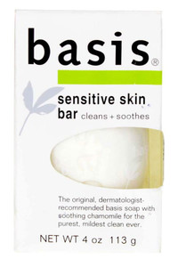 Basis Sensitive Skin Soap Bar 4Oz Cleans & Soothes Basis Sensitive Skin Soap Bar 4Oz Cleans & Soothes