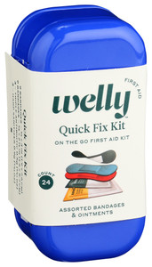 Welly First Aid, Quick Fix Kit On The Go Travel First Aid Kit Bandages And Ointments, 1 Each, 24 Ct Welly First Aid, Quick Fix Kit On The Go Travel First Aid Kit Bandages And Ointments, 1 Each, 24 Ct