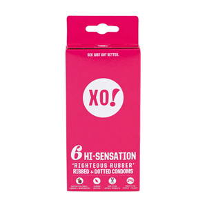 Xo!, Hi Sensation Righteous Rubber Condoms, Case Of 8, 6 Ct Xo!, Hi Sensation Righteous Rubber Condoms, Case Of 8, 6 Ct