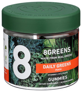 8greens, Daily Greens Peach Gummies, Case Of 1, 50 Ct 8greens, Daily Greens Peach Gummies, Case Of 1, 50 Ct