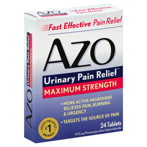Azo, Urinary Pain Relief Max Strength Tablets, 1 Each, 24 Ct Azo, Urinary Pain Relief Max Strength Tablets, 1 Each, 24 Ct