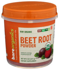 Bare Organics, Raw Organic Beet Root Powder, Case Of 1, 8 Oz Bare Organics, Raw Organic Beet Root Powder, Case Of 1, 8 Oz