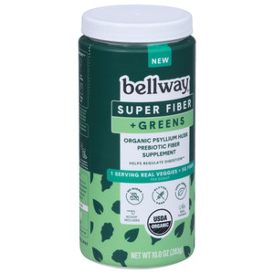 Bellway, Super Fiber + Greens Prebiotic Fiber Supplement, Case Of 4, 10 Oz Bellway, Super Fiber + Greens Prebiotic Fiber Supplement, Case Of 4, 10 Oz