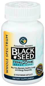 Black Seed, Black Seed Fenuzyme Bronc Care Sules, 1 Each, 60 Cap Black Seed, Black Seed Fenuzyme Bronc Care Sules, 1 Each, 60 Cap