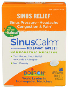 Boiron, Sinuscalm Sinus Relief Non Drowsy, 1 Each, 60 Tabs Boiron, Sinuscalm Sinus Relief Non Drowsy, 1 Each, 60 Tabs