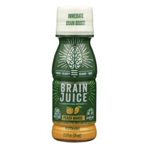 Brainjuice, Original Peach Mango Juice, Case Of 12, 2.5 Oz Brainjuice, Original Peach Mango Juice, Case Of 12, 2.5 Oz