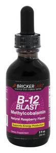 Bricker Labs, B-12 Blast Methylcobalamin Natural Raspberry, 1 Each, 2 Fl Oz Bricker Labs, B-12 Blast Methylcobalamin Natural Raspberry, 1 Each, 2 Fl Oz