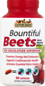 Country Farms, Bountiful Beets Capsules, 1 Each, 90 Cap Country Farms, Bountiful Beets Capsules, 1 Each, 90 Cap