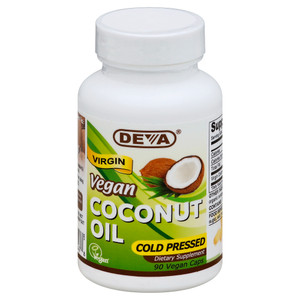 Deva Vegan Vitamins, Coconut Oil 90 Capsules, 1 Each, 90 Vcap Deva Vegan Vitamins, Coconut Oil 90 Capsules, 1 Each, 90 Vcap