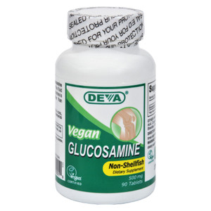 Deva Vegan Vitamins, Vegan Glucosamine 500 Mg Dietary Supplement, Case Of 1, 90 Tab Deva Vegan Vitamins, Vegan Glucosamine 500 Mg Dietary Supplement, Case Of 1, 90 Tab