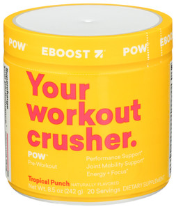 Eboost, Pow Tropical Punch Tub 20, 1 Each, 8.5 Oz Eboost, Pow Tropical Punch Tub 20, 1 Each, 8.5 Oz