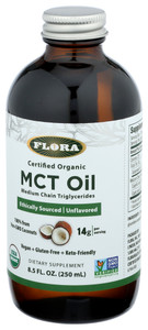Flora, Organic Mct Oil Ethically Sourced Unflavored, 1 Each, 8.5 Fl Oz Flora, Organic Mct Oil Ethically Sourced Unflavored, 1 Each, 8.5 Fl Oz