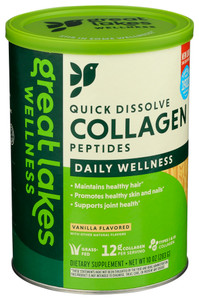 Great Lakes Wellness, Collagen Peptides Vanilla, 1 Each, 10 Oz Great Lakes Wellness, Collagen Peptides Vanilla, 1 Each, 10 Oz